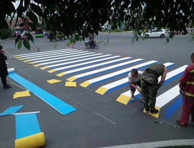 金华金华彩色路面标线施工